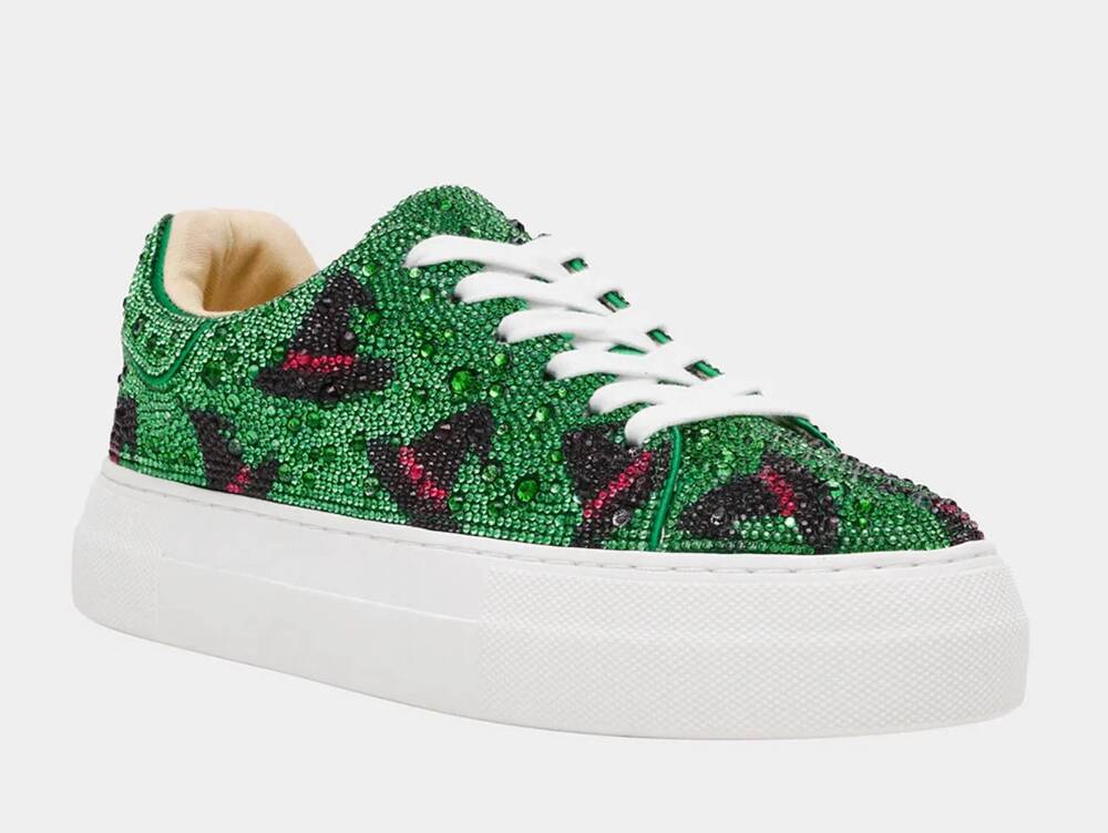 NEW BETSEY JOHNSON women's sidny sneaker shoes in witch hat green